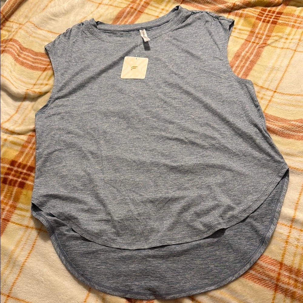 Fabletics Heather Blue Dry-Flex Tunic Tank